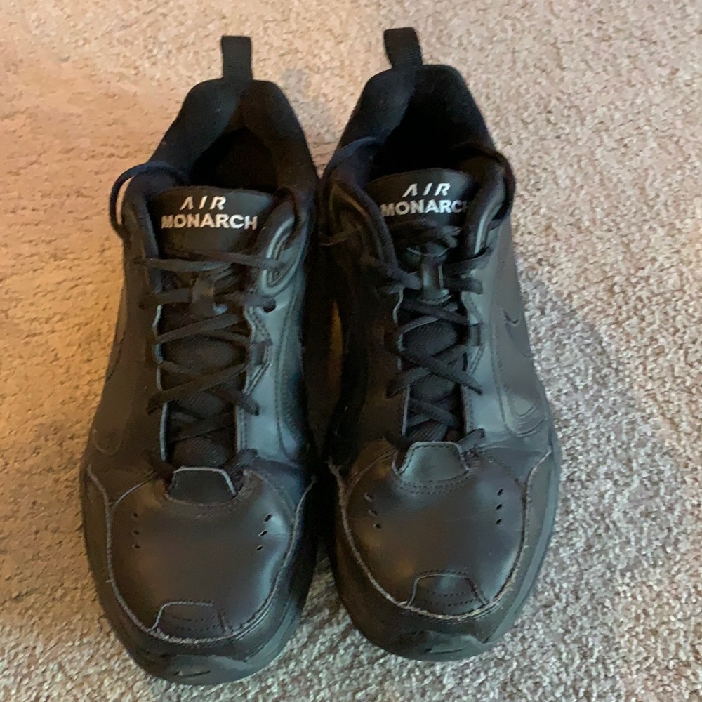 Nike Air Monarch black shoes! Size 11.5